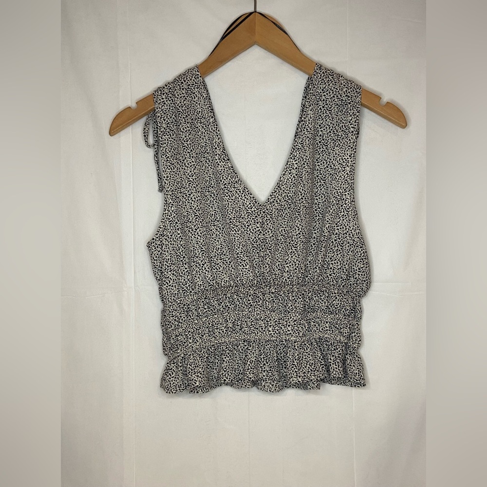 Sienna Sky V Neck Cropped Tank Top - Tie Shoulders - Picture 2 of 7
